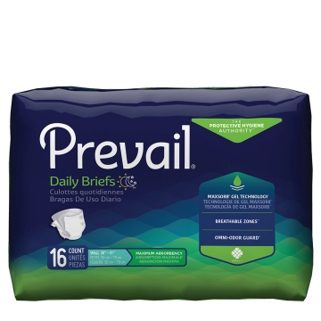 Unisex Adult Incontinence Brief Prevail® Disposable Heavy Absorbency