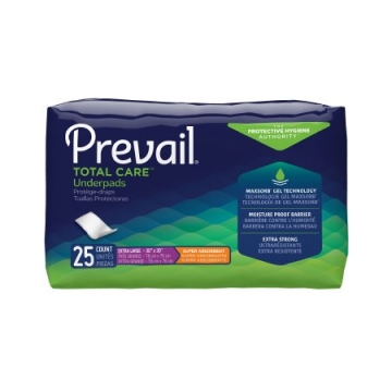 Underpad Prevail® Total Care™ 30 X 30 Inch Disposable Polymer